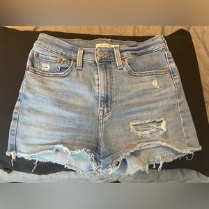 Women’s Levi’s High Rise 501 denim shorts.